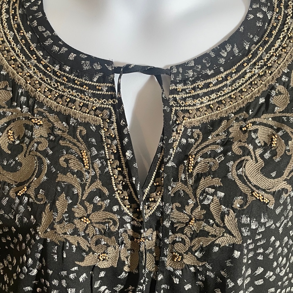 Chico’s Embellished Tunic, Black, XL - Picture 2 of 6